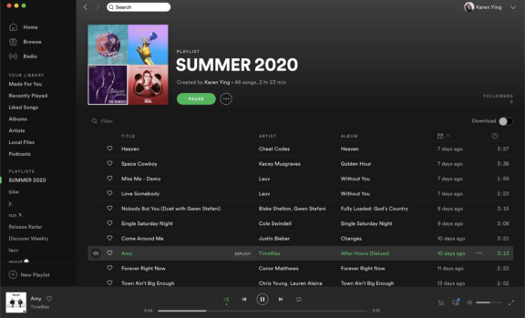 spotify playlist overview