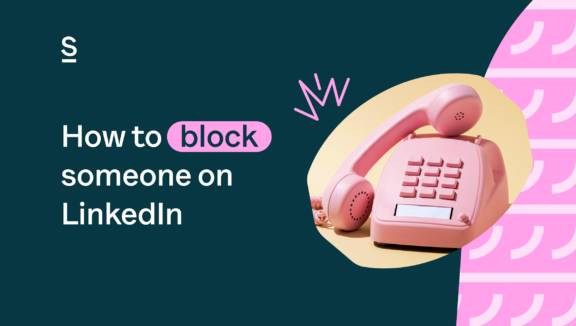 Banner showing how to block someone on LinkedIn