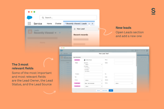 Start by creating salesforce leads