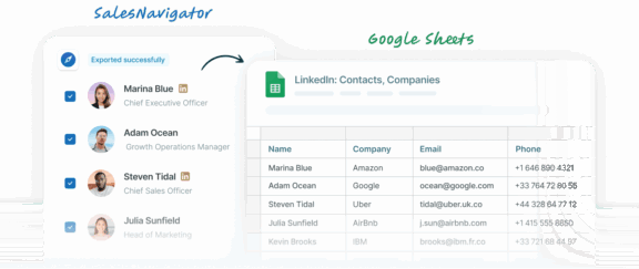 Sales Navigator and Google Sheets connection