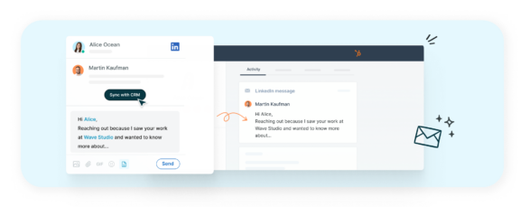 Linkedin Message Surfe x Hubspot